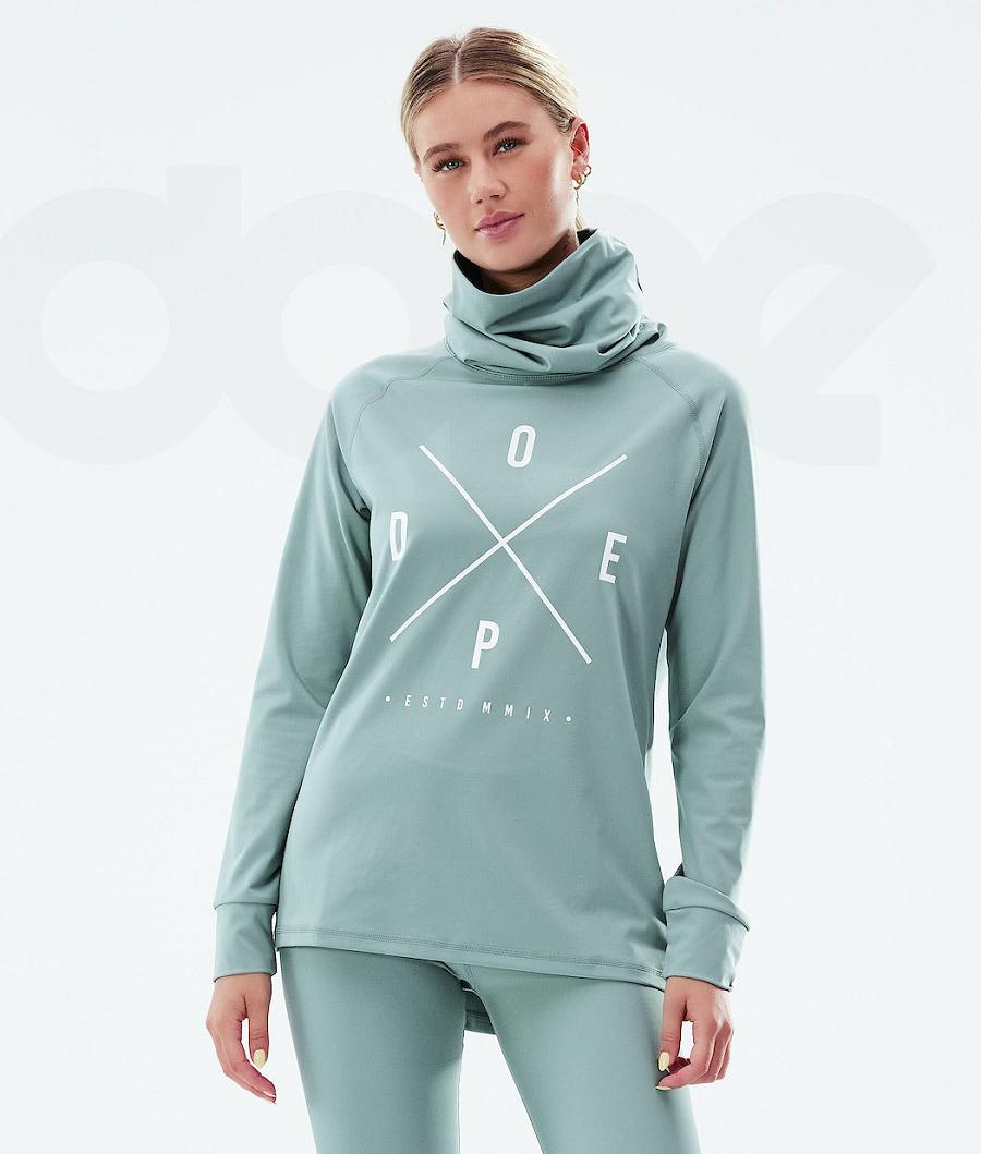 Green Women\'s Dope Snuggle W Base Layer Tops | NZ_D1367