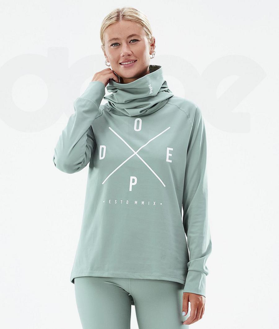 Green Women\'s Dope Snuggle W Base Layer Tops | NZ_D2521