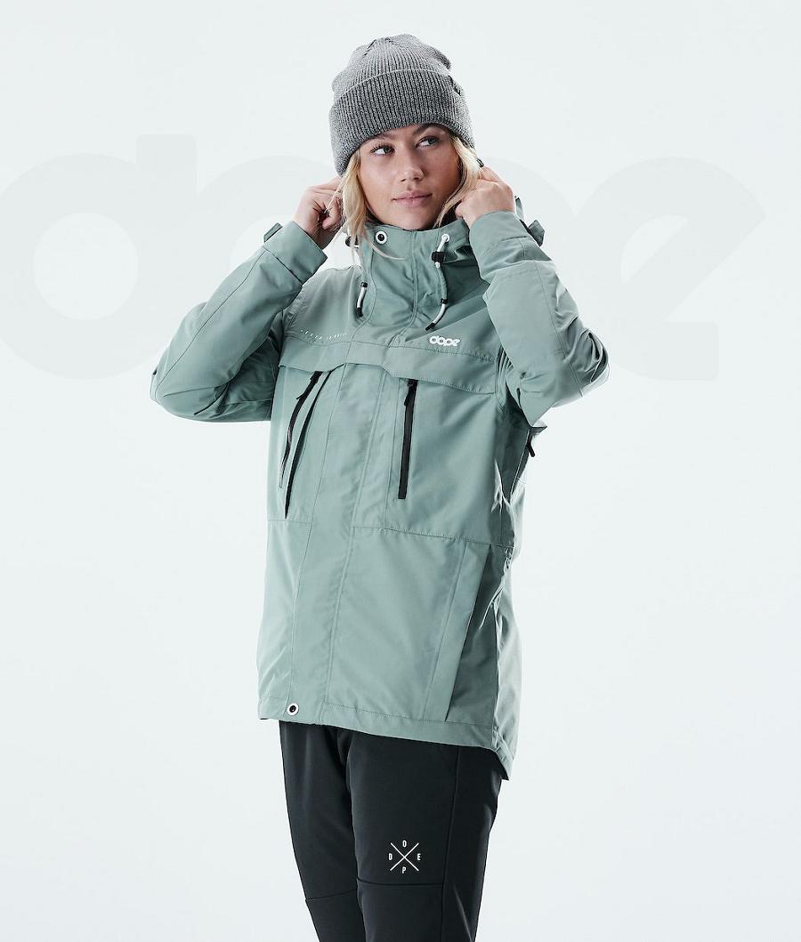 Green Women\'s Dope Trekker W Outdoor Jackets | NZ_D1657