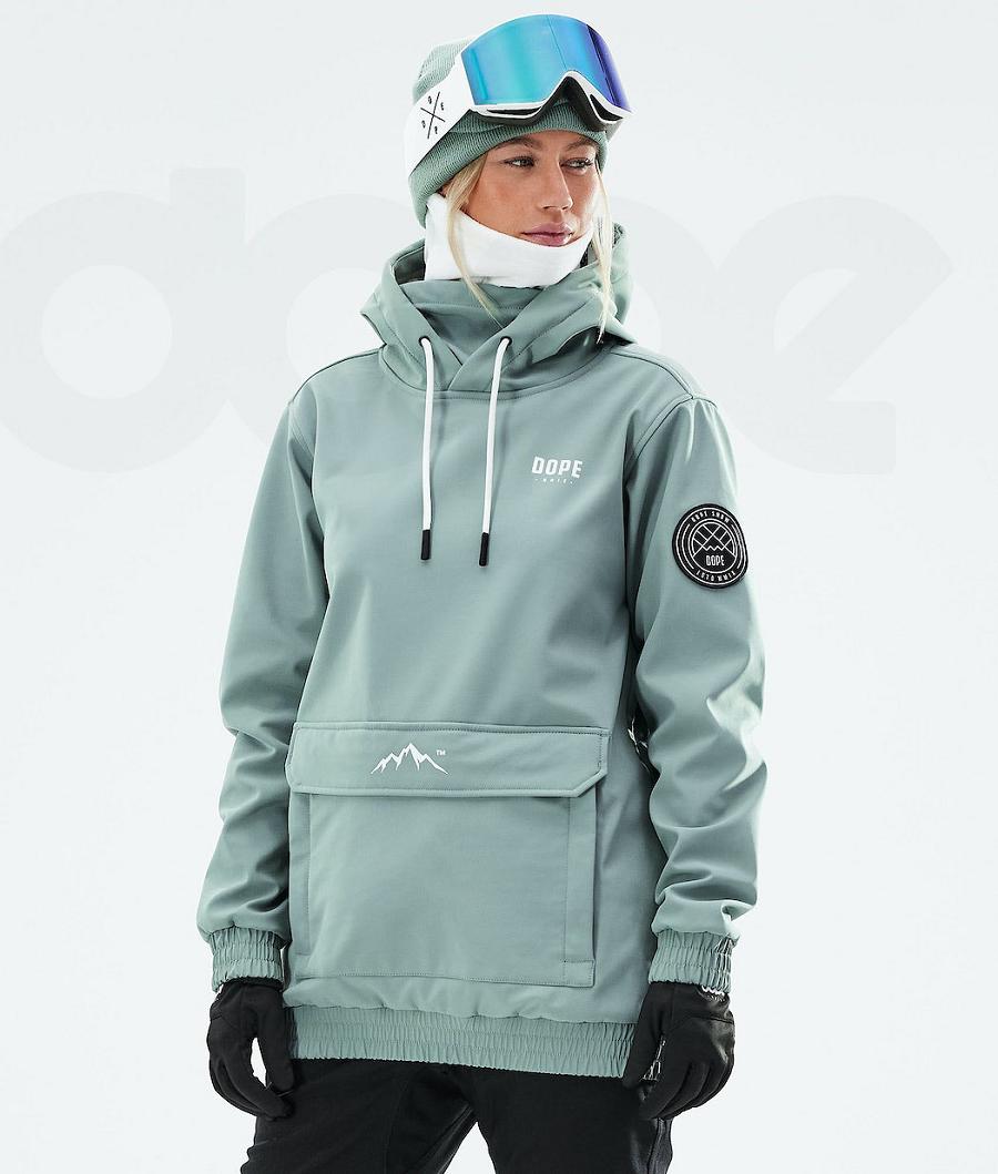 Green Women\'s Dope Wylie W Snowboard Jackets | NZ_D1529