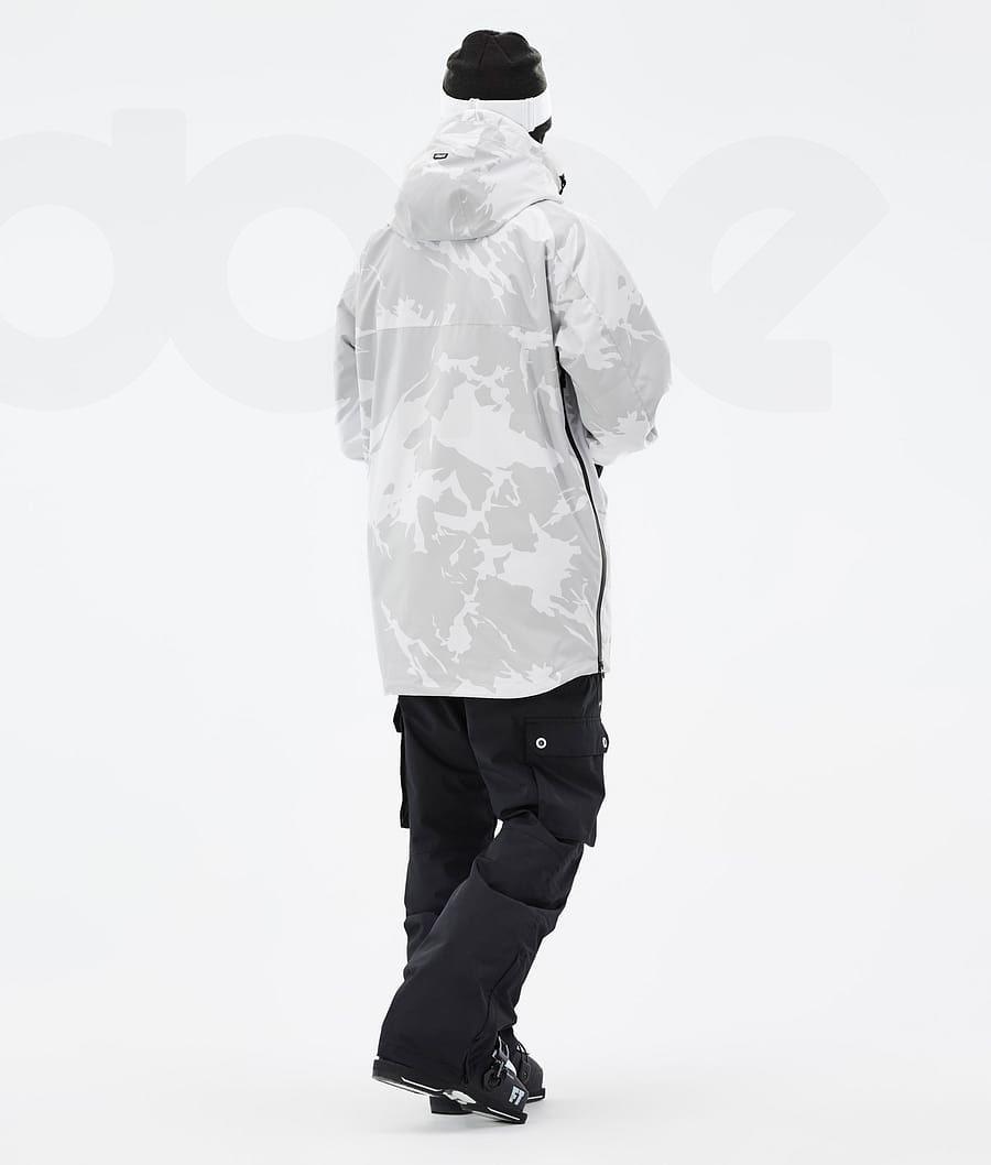 Grey Camo Men's Dope Akin Ski Jackets | NZ_D2469