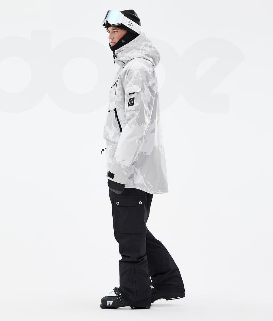 Grey Camo Men's Dope Akin Ski Jackets | NZ_D2469