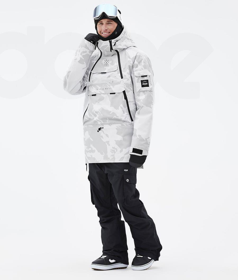Grey Camo Men's Dope Akin Snowboard Jackets | NZ_D2384