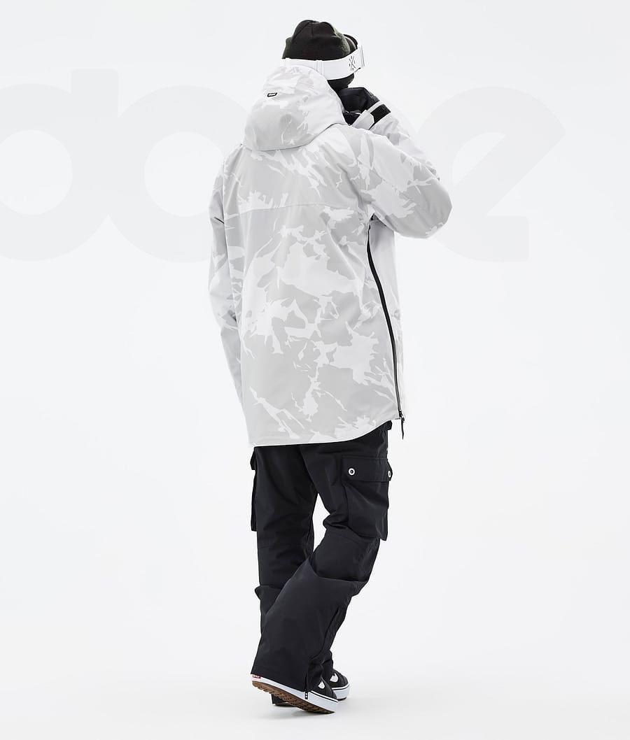 Grey Camo Men's Dope Akin Snowboard Jackets | NZ_D2384