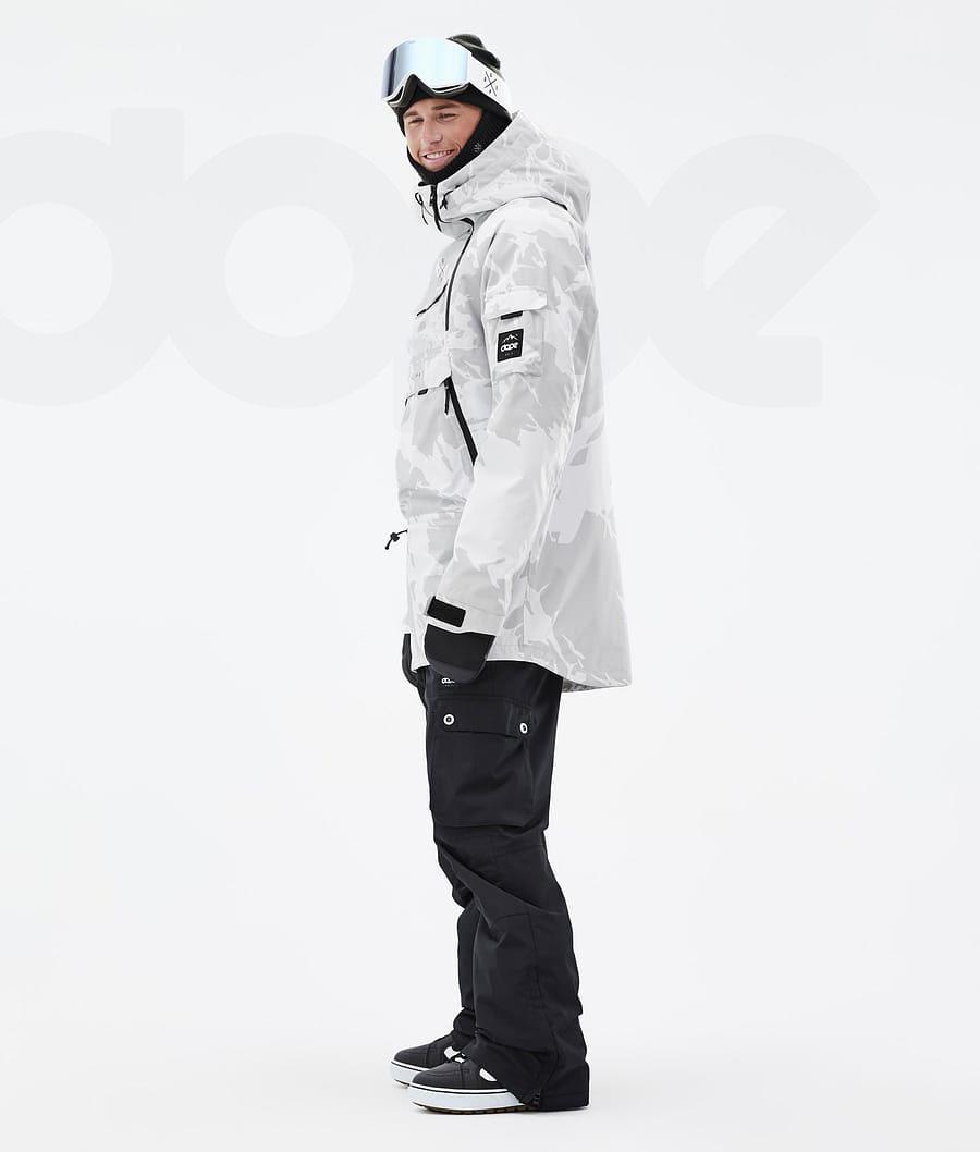 Grey Camo Men's Dope Akin Snowboard Jackets | NZ_D2384