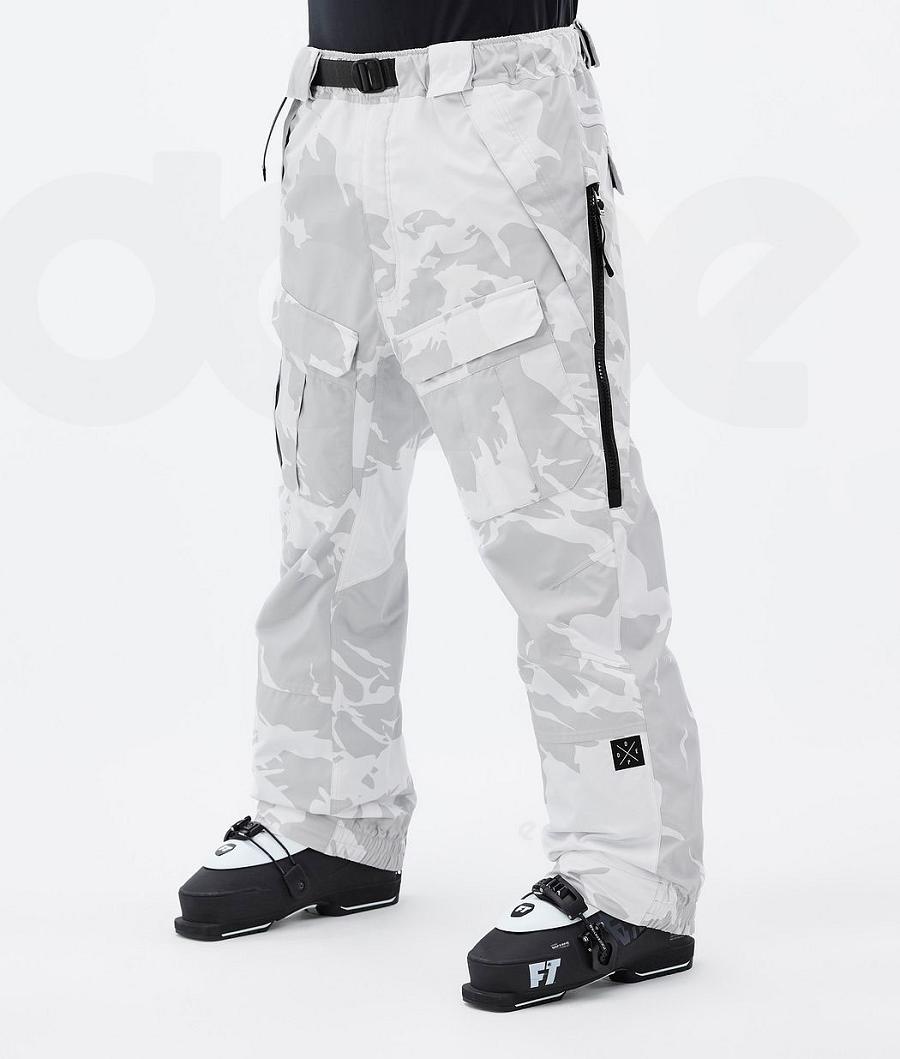 Grey Camo Men\'s Dope Antek Ski Pants | NZ_D1913