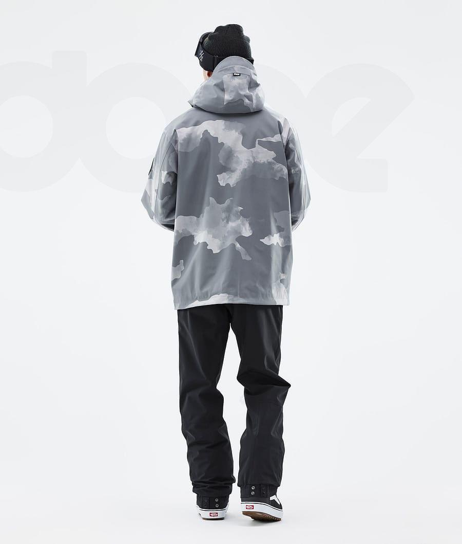 Grey Camo Men's Dope Blizzard Snowboard Jackets | NZ_D1991