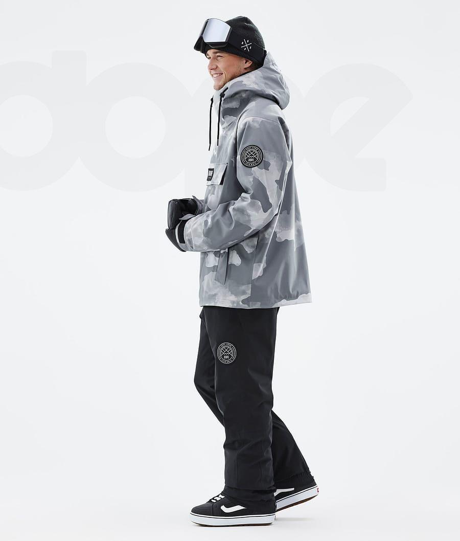 Grey Camo Men's Dope Blizzard Snowboard Jackets | NZ_D1991
