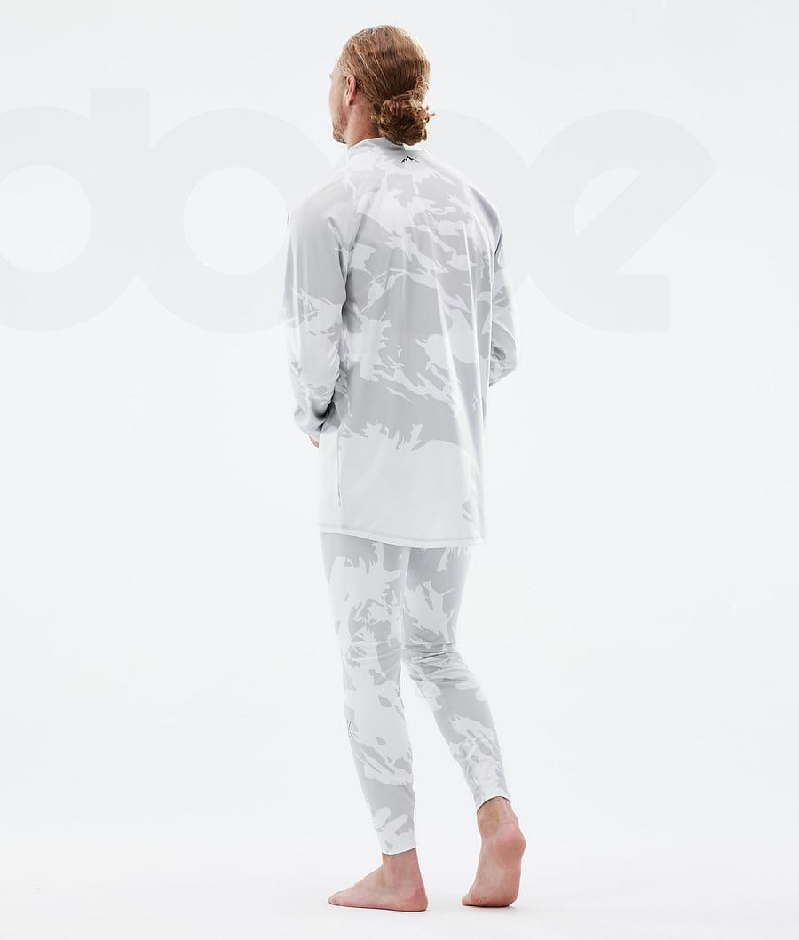 Grey Camo Men's Dope Snuggle Base Layer Tops | NZ_D1336