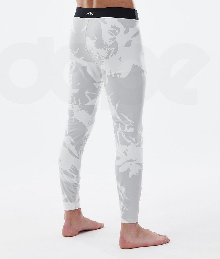 Grey Camo Men's Dope Snuggle Base Layer Pants | NZ_D1693