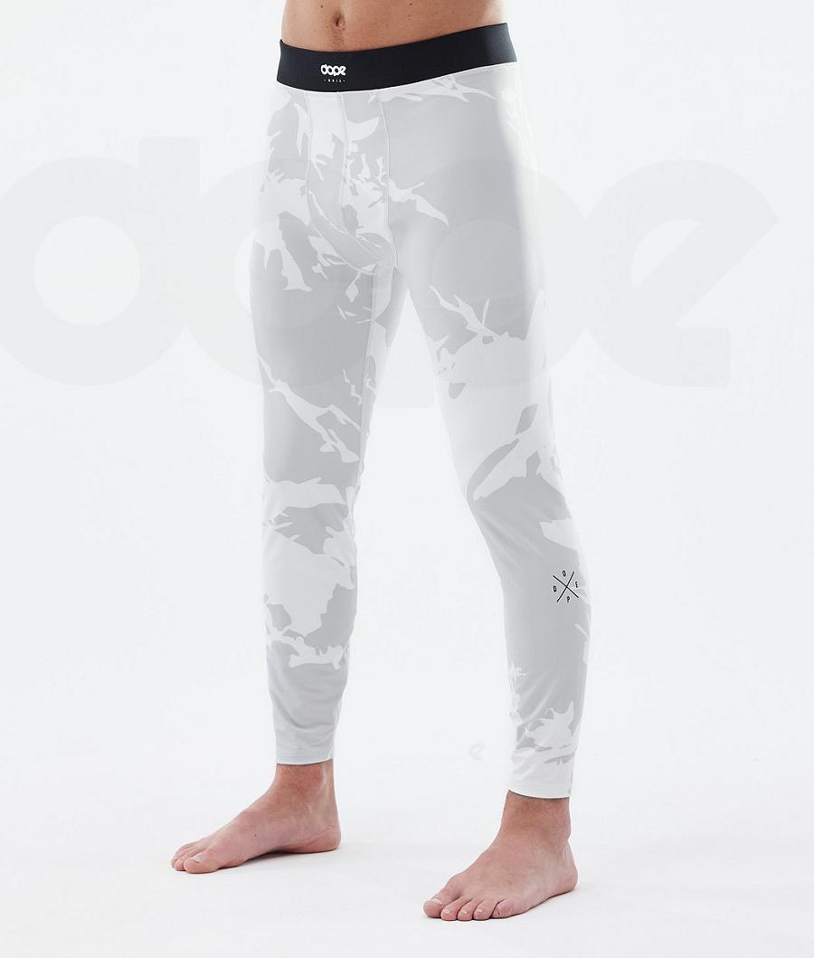 Grey Camo Men\'s Dope Snuggle Base Layer Pants | NZ_D1693