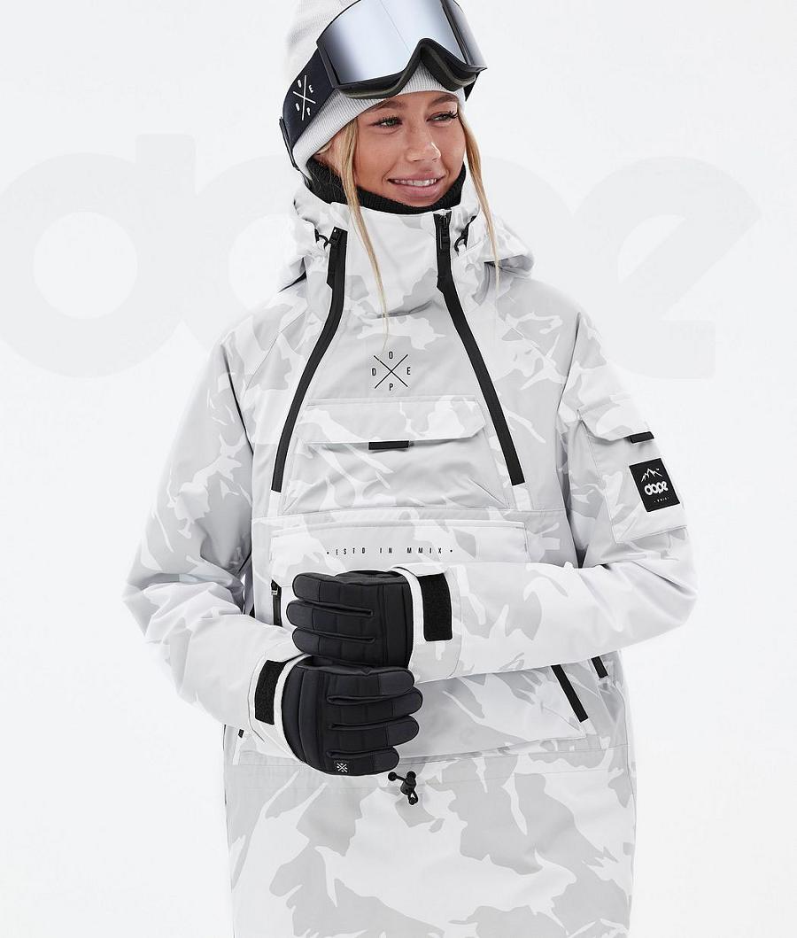 Grey Camo Women's Dope Akin W Snowboard Jackets | NZ_D2105