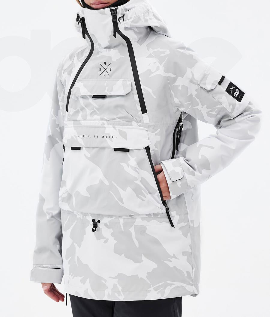 Grey Camo Women's Dope Akin W Snowboard Jackets | NZ_D2105