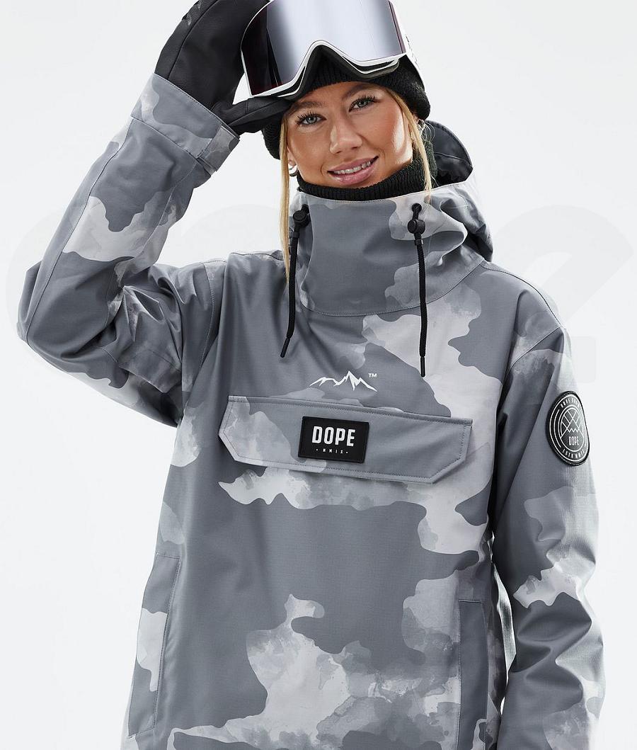 Grey Camo Women's Dope Blizzard W Ski Jackets | NZ_D2458
