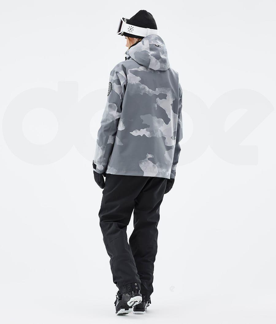 Grey Camo Women's Dope Blizzard W Ski Jackets | NZ_D2458