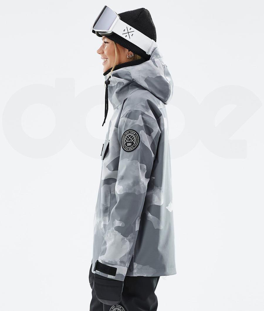Grey Camo Women's Dope Blizzard W Ski Jackets | NZ_D2458