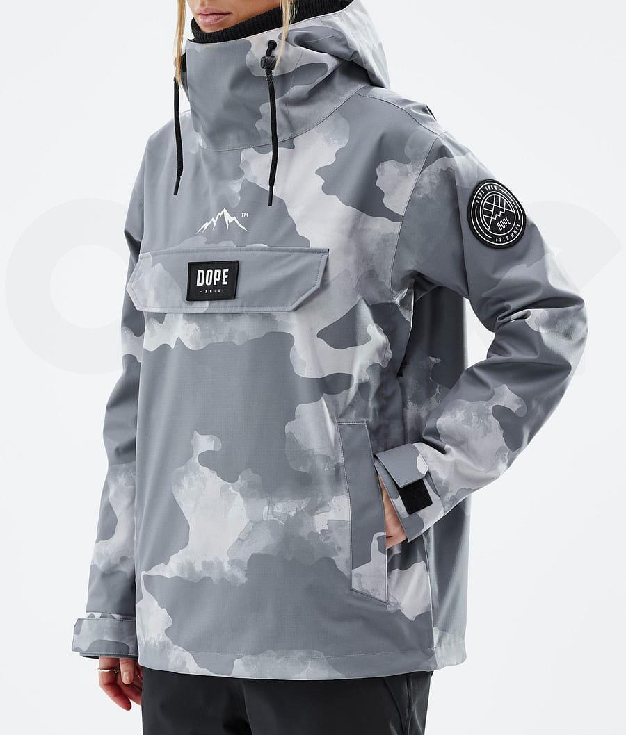 Grey Camo Women's Dope Blizzard W Ski Jackets | NZ_D2458
