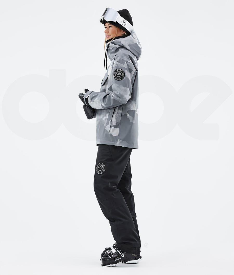 Grey Camo Women's Dope Blizzard W Ski Jackets | NZ_D2458