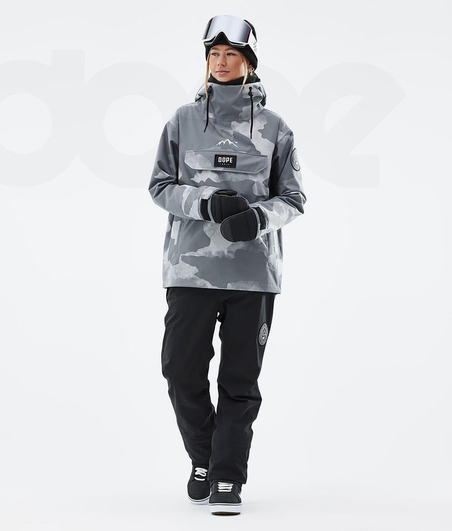 Grey Camo Women's Dope Blizzard W Snowboard Jackets | NZ_D1617