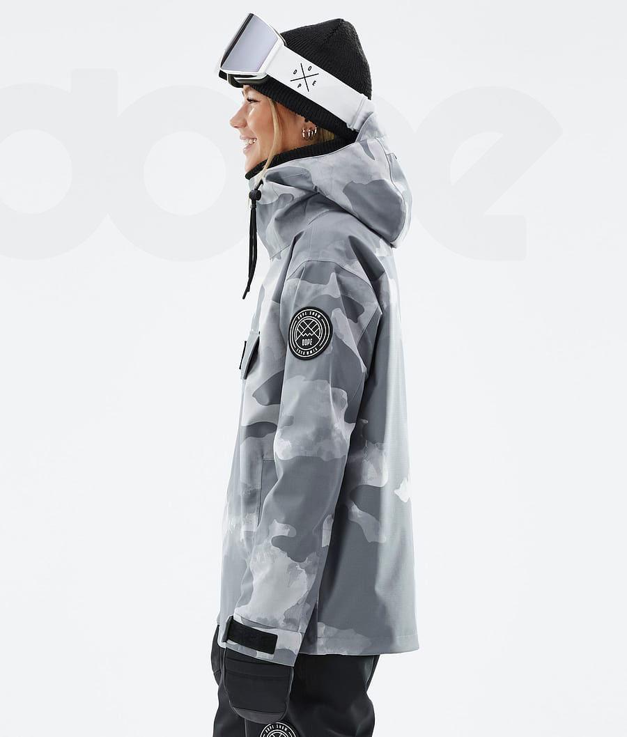 Grey Camo Women's Dope Blizzard W Snowboard Jackets | NZ_D1617