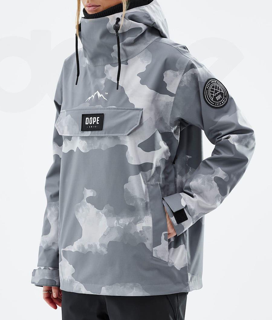 Grey Camo Women's Dope Blizzard W Snowboard Jackets | NZ_D1617