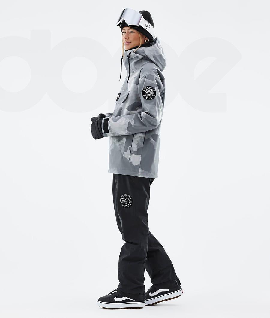 Grey Camo Women's Dope Blizzard W Snowboard Jackets | NZ_D1617