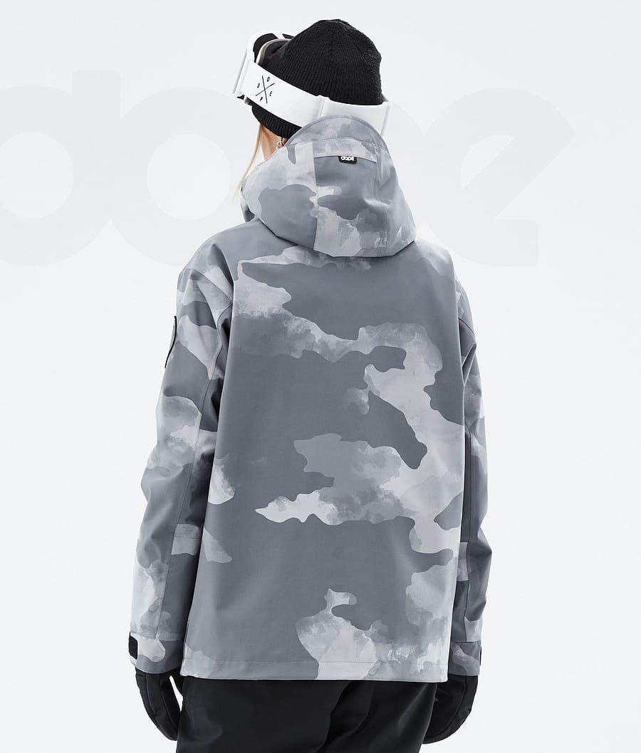 Grey Camo Women's Dope Blizzard W Snowboard Jackets | NZ_D1617