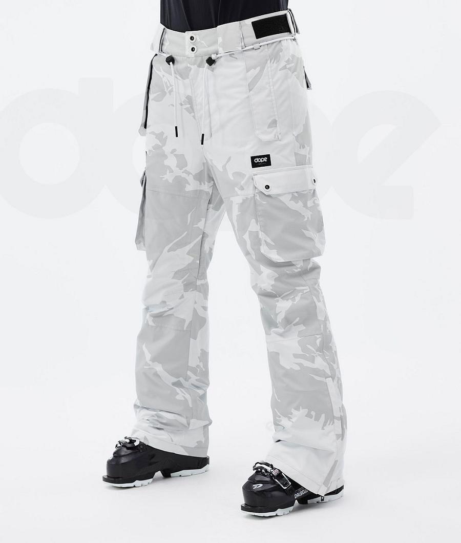 Grey Camo Women\'s Dope Iconic W Ski Pants | NZ_D2456