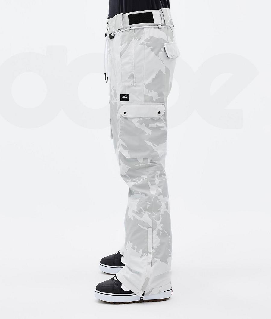 Grey Camo Women's Dope Iconic W Snowboard Pants | NZ_D1581