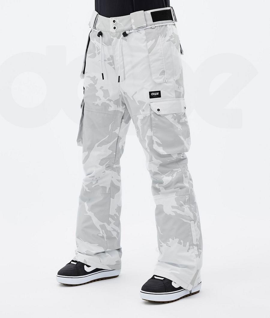 Grey Camo Women\'s Dope Iconic W Snowboard Pants | NZ_D1581