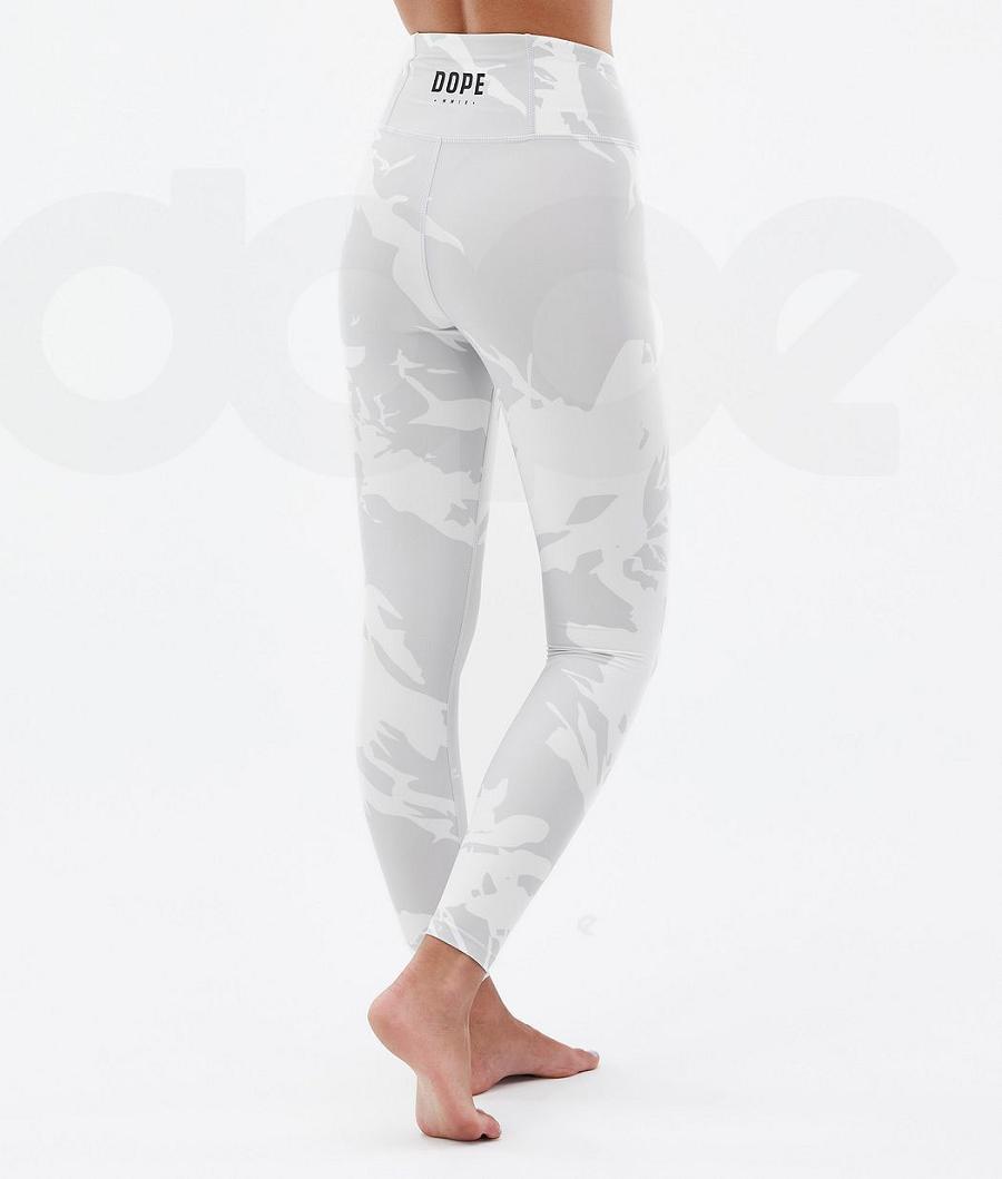 Grey Camo Women's Dope Snuggle W Base Layer Pants | NZ_D1317