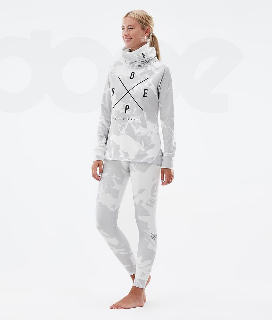Grey Camo Women's Dope Snuggle W Base Layer Tops | NZ_D1984
