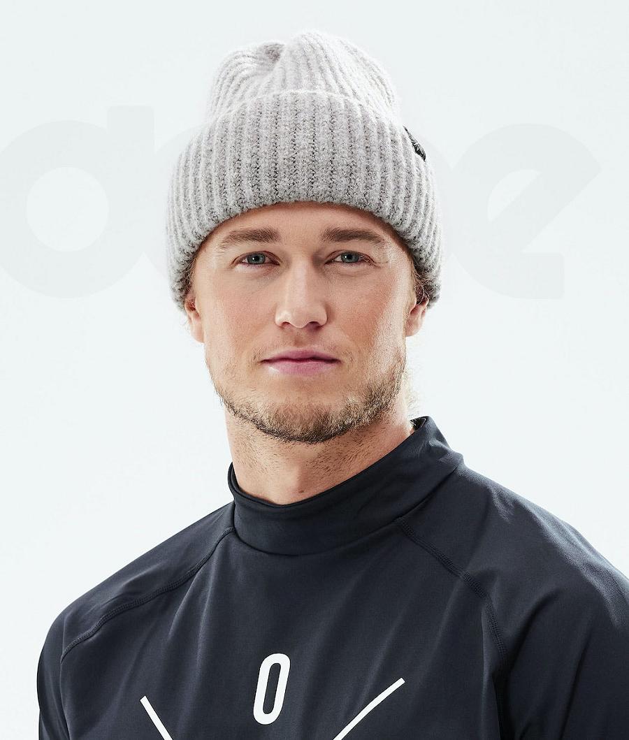 Grey Men's Dope Chunky Beanies | NZ_D1742
