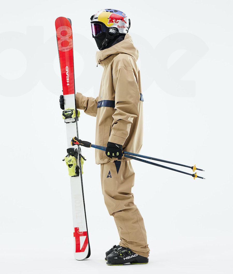 Khaki / Blue Men's Dope JT Legacy Ski Jackets | NZ_D2431
