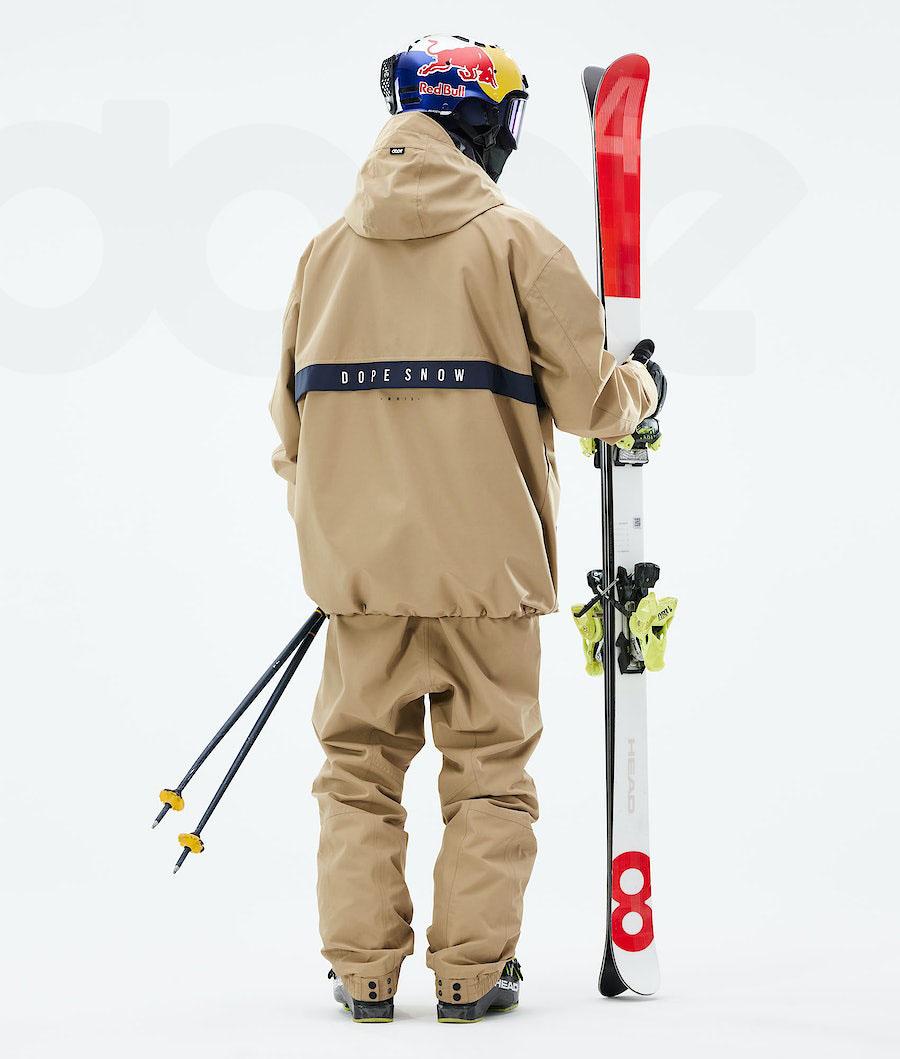 Khaki / Blue Men's Dope JT Legacy Ski Jackets | NZ_D2431