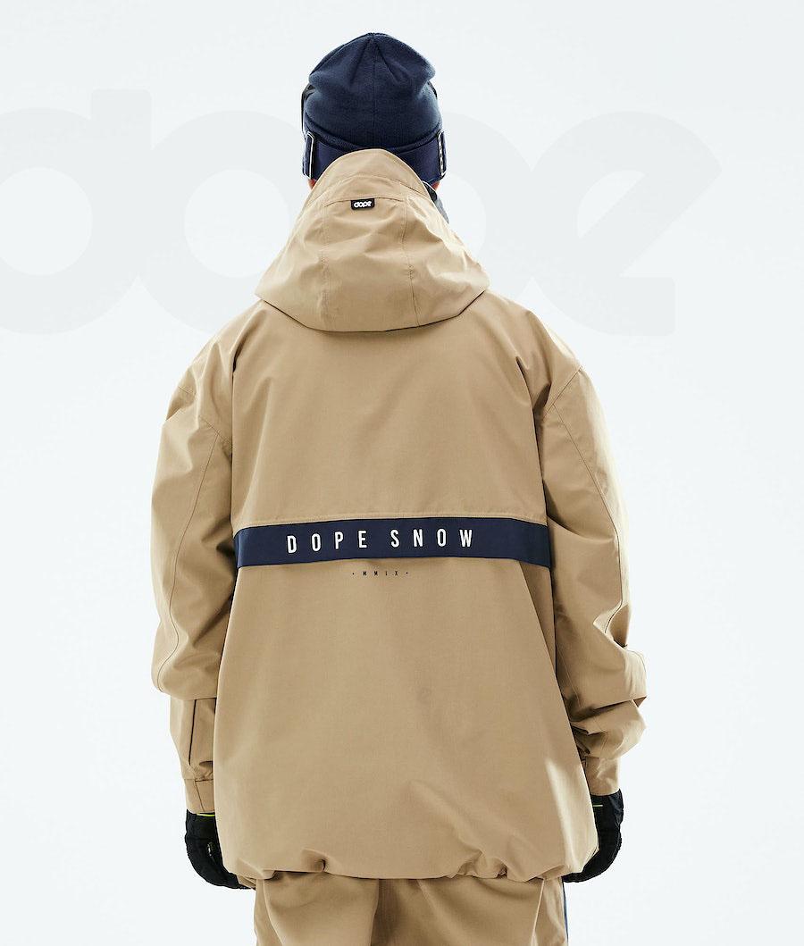 Khaki / Blue Men's Dope JT Legacy Ski Jackets | NZ_D2431