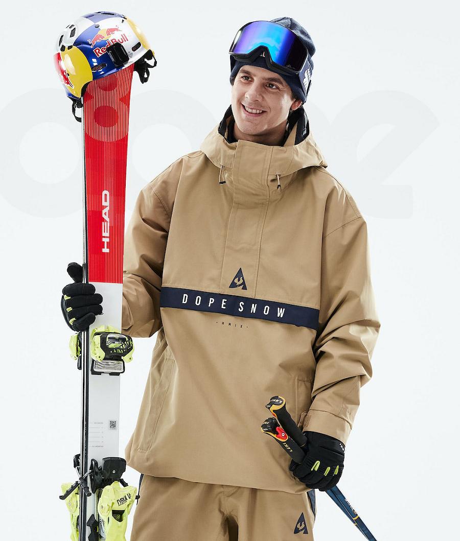 Khaki / Blue Men\'s Dope JT Legacy Ski Jackets | NZ_D2431