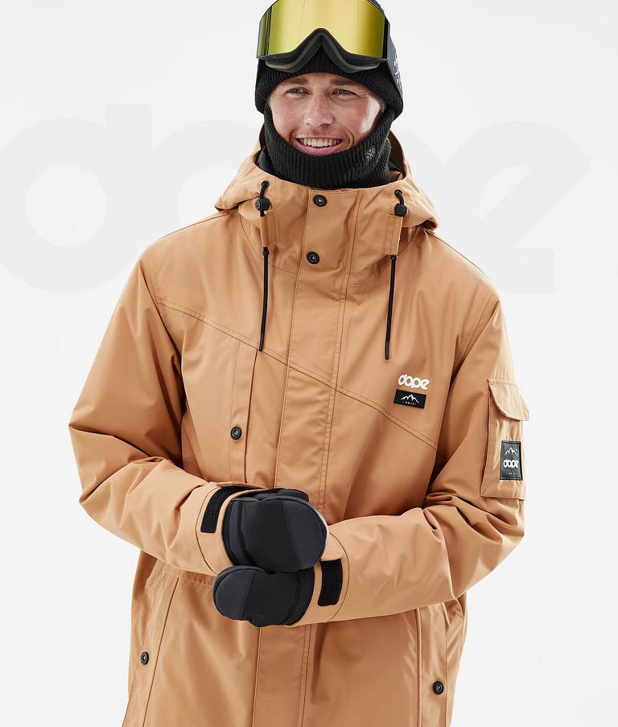Khaki Men's Dope Adept Snowboard Jackets | NZ_D1123