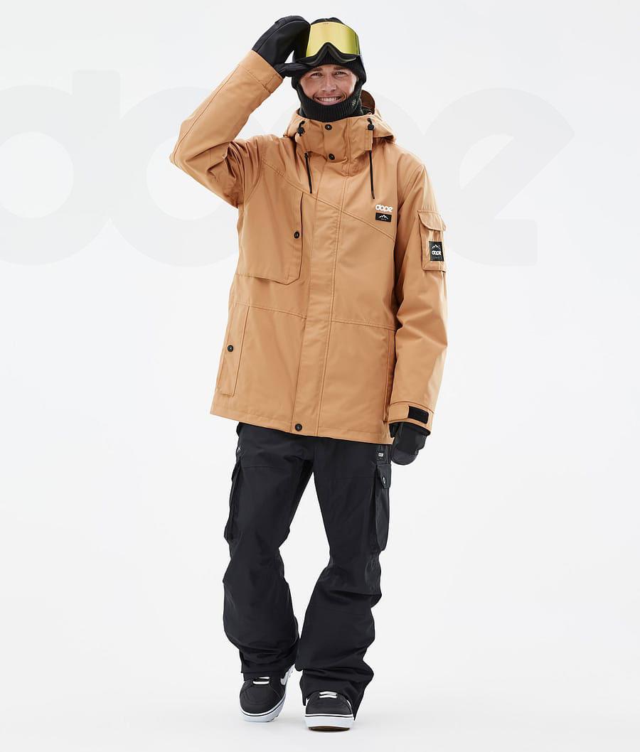Khaki Men's Dope Adept Snowboard Jackets | NZ_D1123