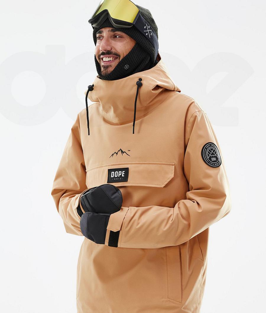Khaki Men's Dope Blizzard Snowboard Jackets | NZ_D2059