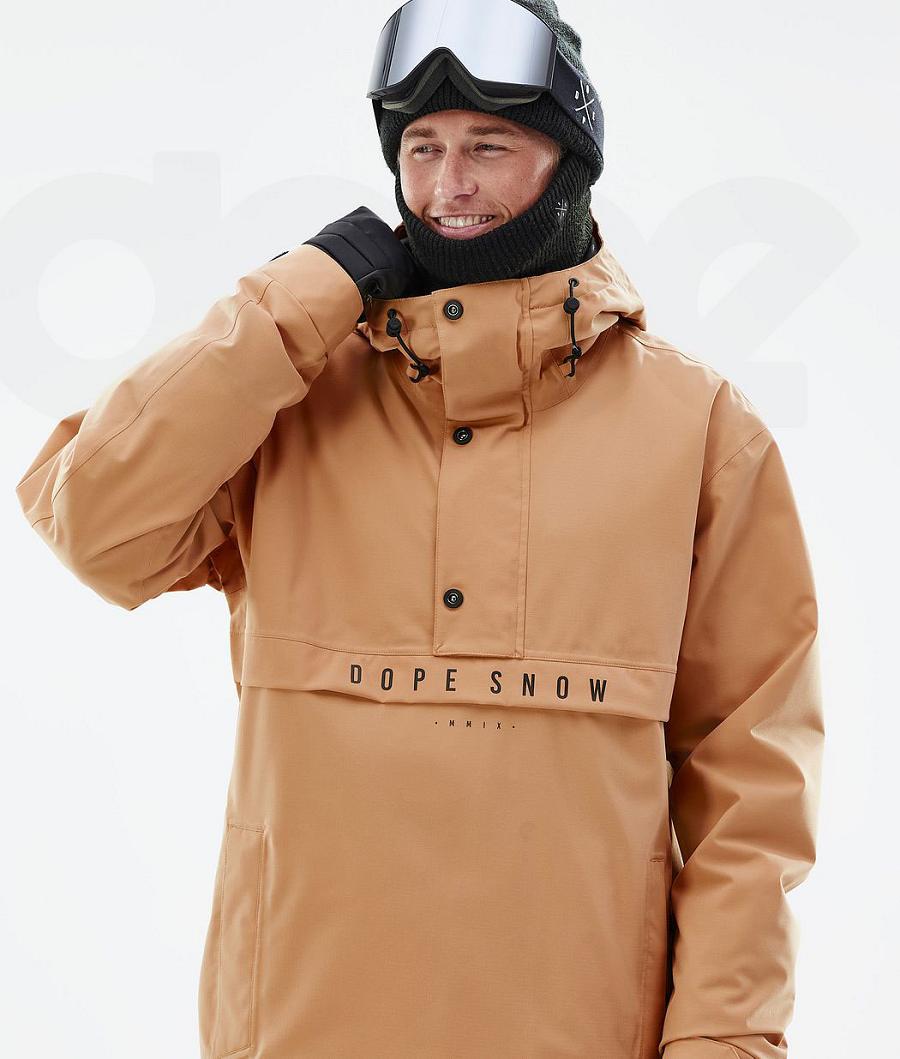 Khaki Men's Dope Legacy Ski Jackets | NZ_D2168
