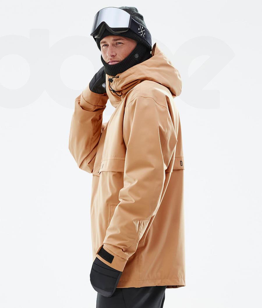 Khaki Men's Dope Legacy Ski Jackets | NZ_D2168