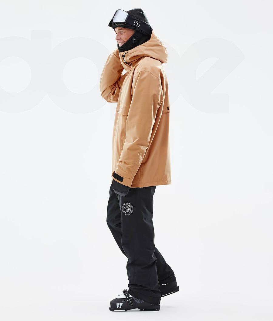 Khaki Men's Dope Legacy Ski Jackets | NZ_D2168