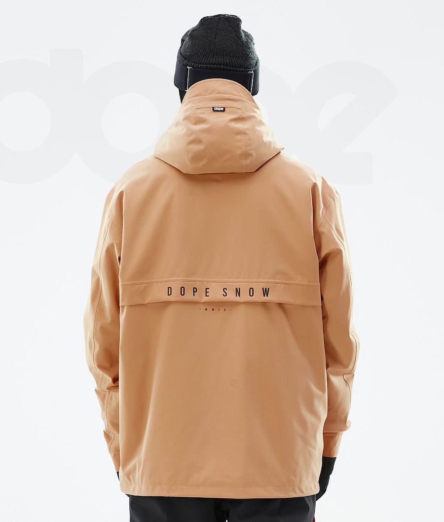 Khaki Men's Dope Legacy Ski Jackets | NZ_D2168