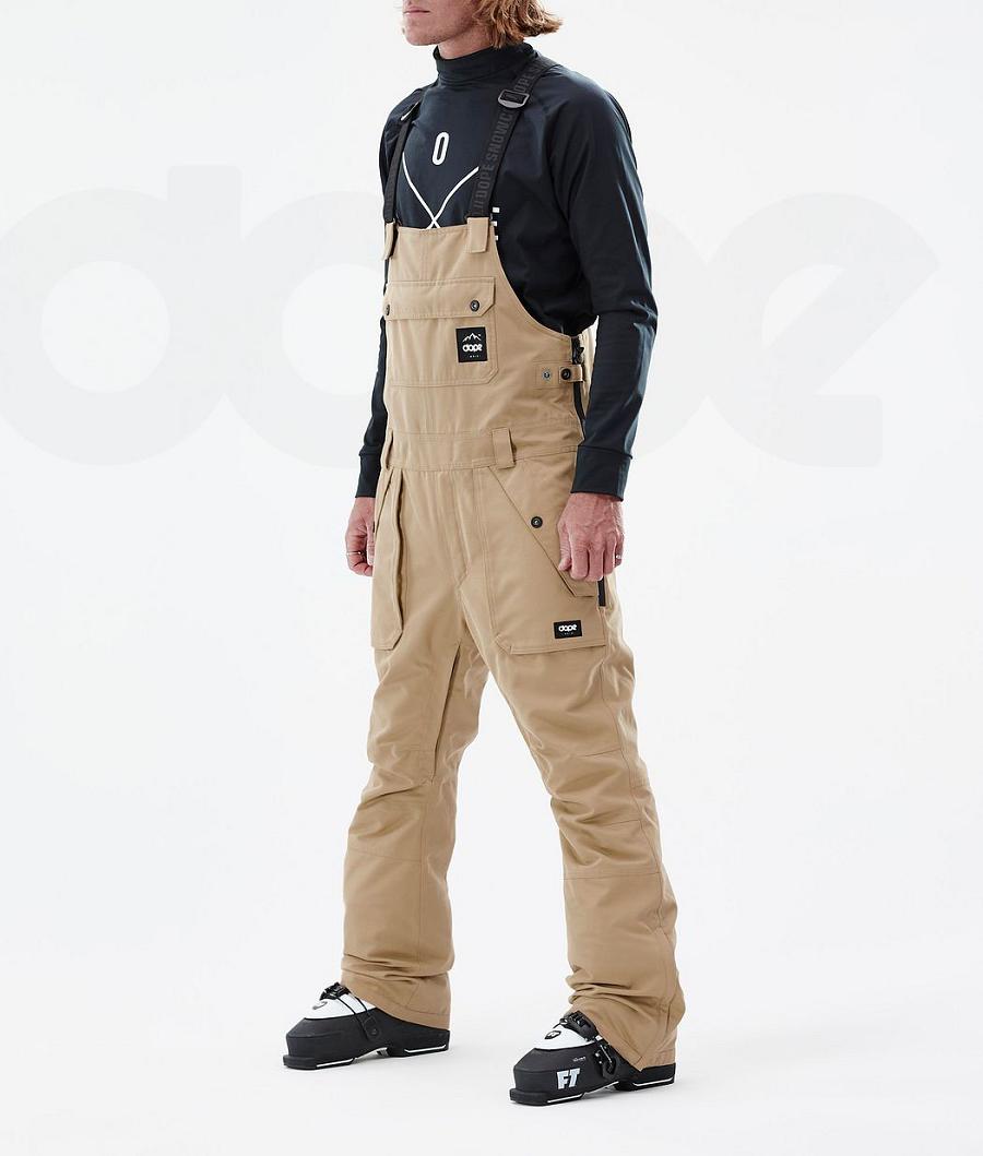Khaki Men\'s Dope Notorious B.I.B Ski Pants | NZ_D1797