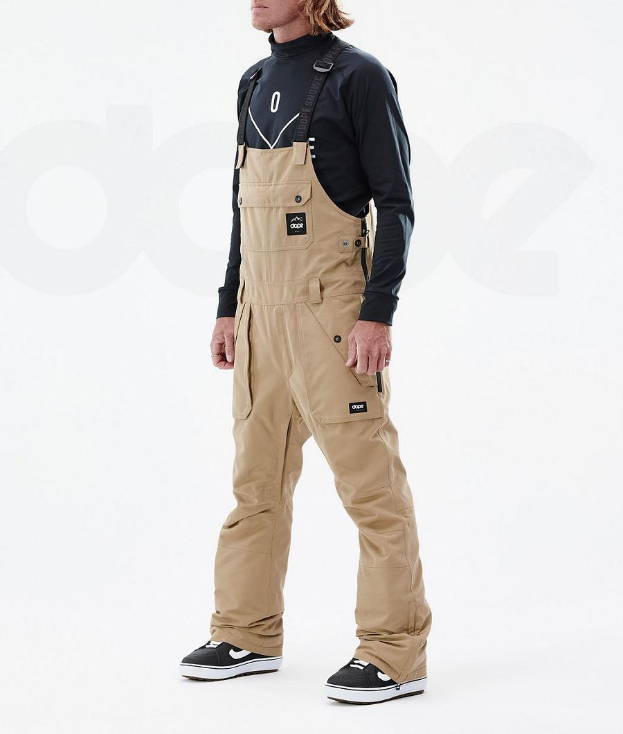 Khaki Men\'s Dope Notorious B.I.B Snowboard Pants | NZ_D1869