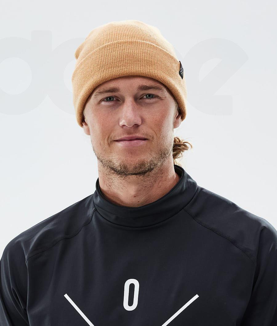 Khaki Men's Dope Solitude Beanies | NZ_D2525