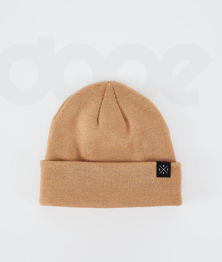 Khaki Men\'s Dope Solitude Beanies | NZ_D2525