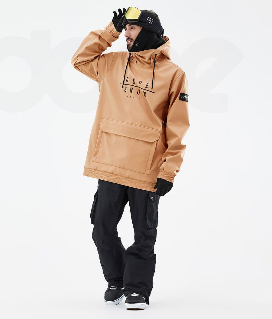Khaki Men's Dope Wylie Snowboard Jackets | NZ_D1436