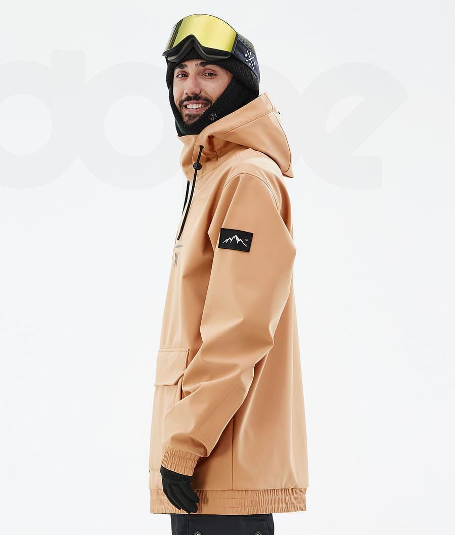 Khaki Men's Dope Wylie Snowboard Jackets | NZ_D1436